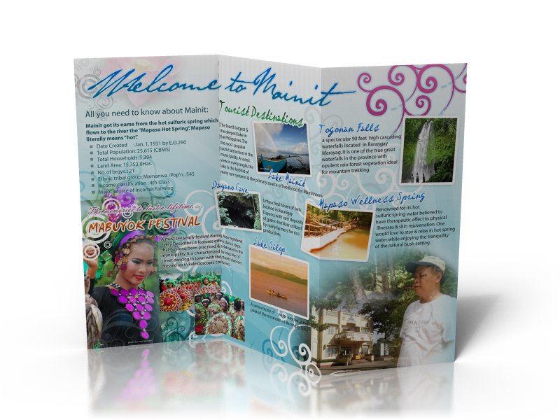 mainit surigao tourism brochure | surigao city graphic artist
